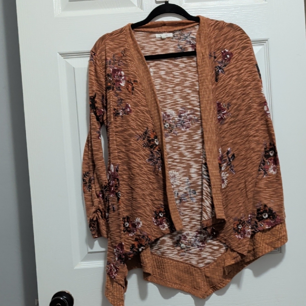 Maurices Floral Rust Cardigan